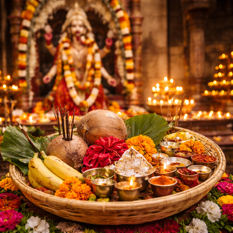 Traditional Kalighat Dala Puja